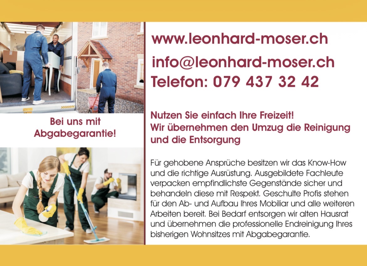 Leonhard Moser - Umzug Reinigung Entsorgung – Umzugsfirma Bürglen – Foto 1