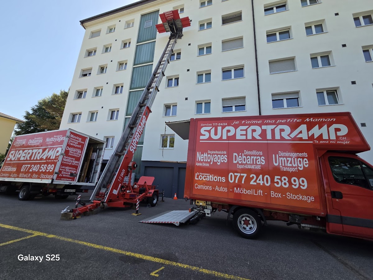 SUPERTRAMP Sàrl Déménagement Démolition Débarras Transport Stockage Garde meuble